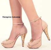 SANDÁLIA BLUSH E OURO #PRG-405